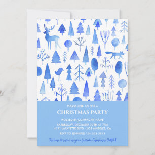 Company Christmas Party Beautiful Watercolor Invitation