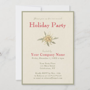 Company Christmas Party Elegant Vintage Invitation