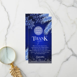 Company Christmas Party Logo Personalised Thank You Card