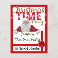 Company Christmas Party red Santa employee gift