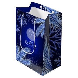 Company Christmas Season Logo Medium Gift Bag