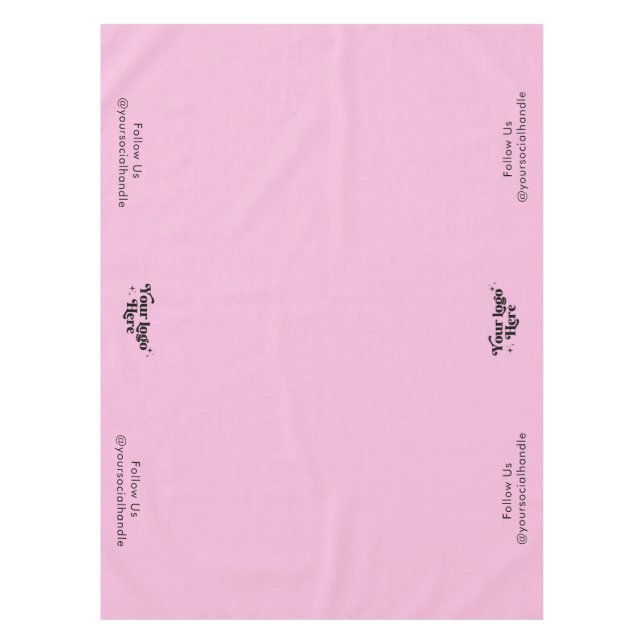 Company Classy Pastel Pink Runner Event Show Tablecloth (Front)