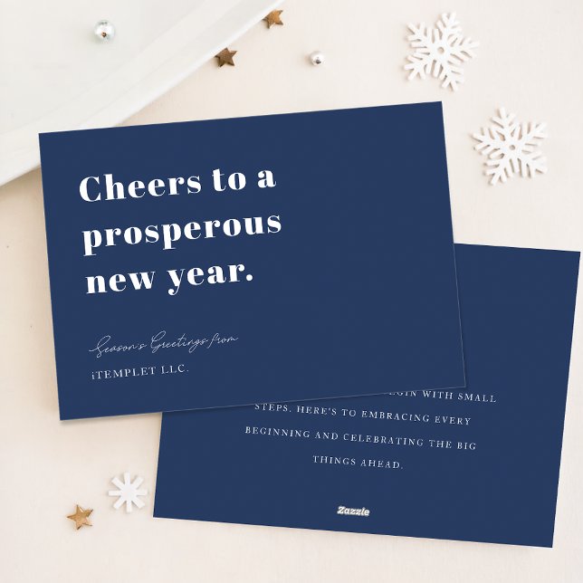 Company Corporate Christmas Business Greetings Holiday Card (Creator Uploaded)