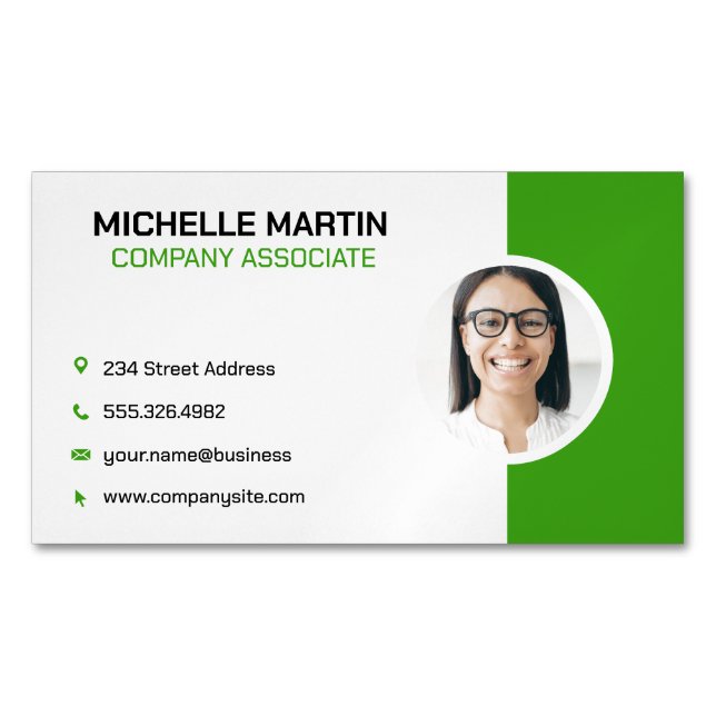 Company | Corporate Professional Template Magnetic Business Card (Front)