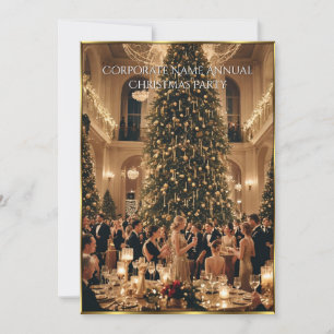 Company Corporation Christmas Holiday Party  Invitation