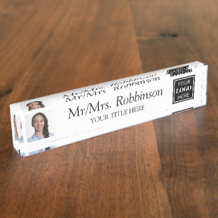 Company Elegant Modern Office Nameplate