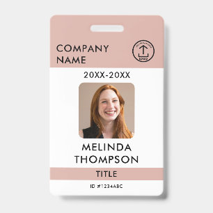 Company Employee ID Card Template Name Photo Badge