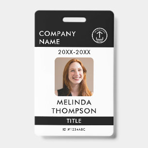 Company Employee ID Card Template Name Photo Badge