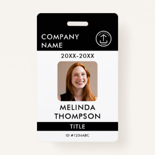 Company Employee ID Card Template Name Photo ID Badge