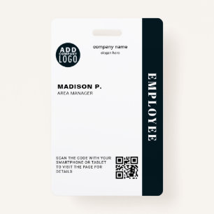 Company Employee ID Custom QR Code ID Badge