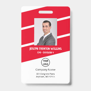 Company/Employee Photo Security Badge ID Badge