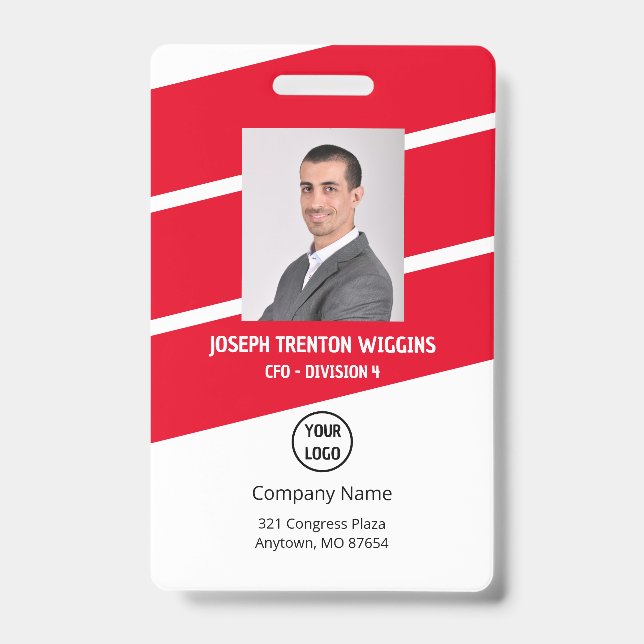 Company/Employee Photo Security Badge ID Badge (Front)