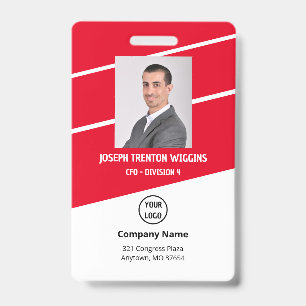 Company/Employee Photo Security Badge ID Badge