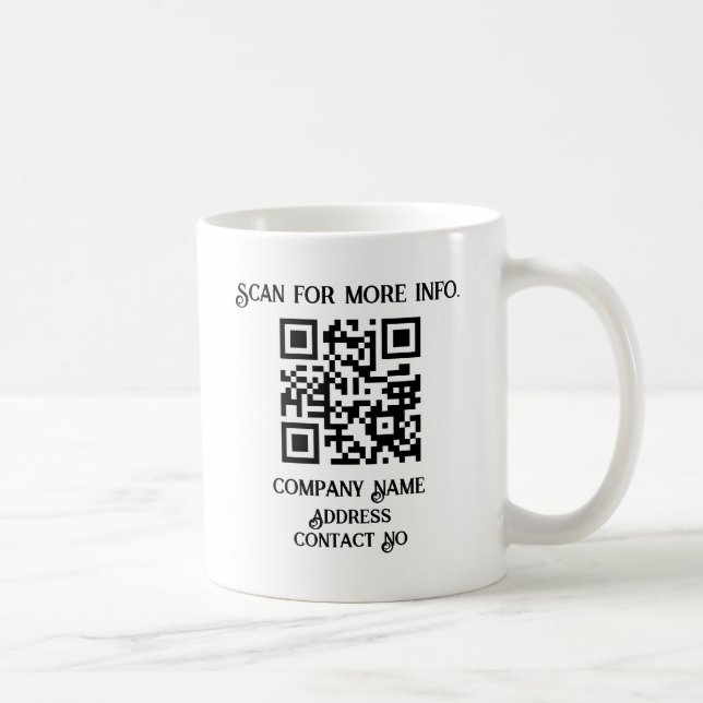 Company gift QRcode with personalisation BG Coffee Mug (Right)