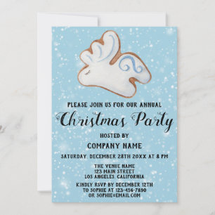 Company Holiday Christmas Party White Reindeer Invitation