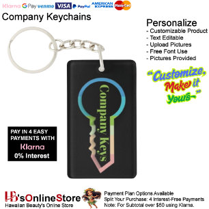 Company Keys Keychain Customizable Template 2