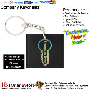 Company Keys Keychain Customizable Template 3