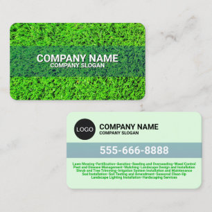 (Company Landscaping Logo) Grass & Lawn Care Business Card