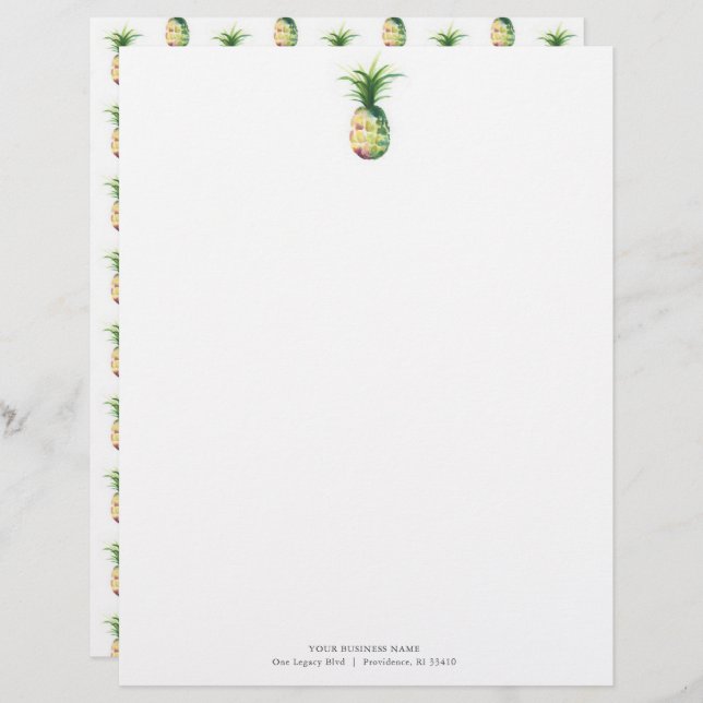 Company Letterhead Design Pineapple (Front/Back)