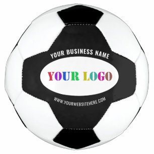 Company Logo and Custom Text Soccer Ball Template