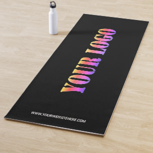 Company Logo and Text Branded Yoga Mat Example