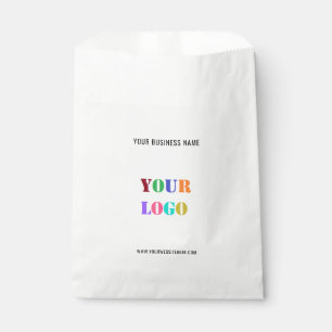 Company Logo and Text Business Favour Bag Template
