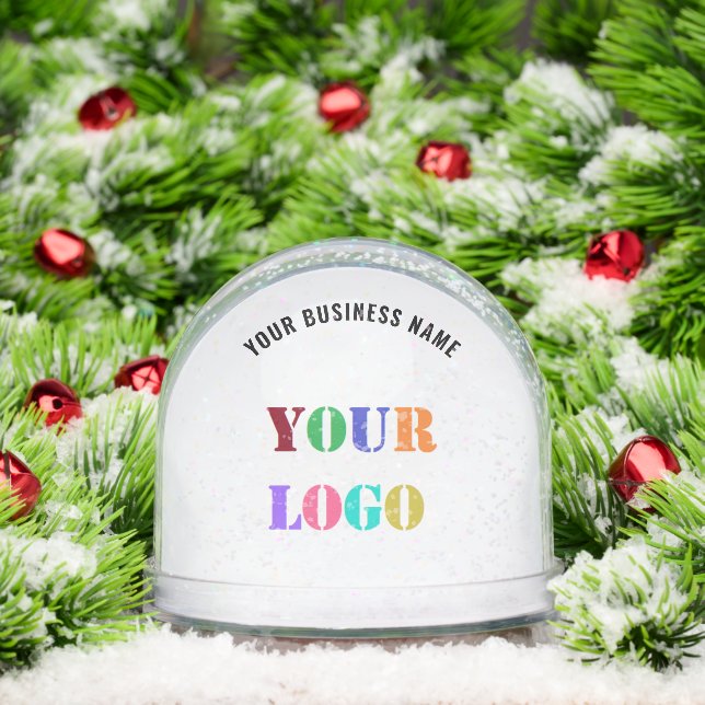 Company Logo and Text Business Gift Example Snowglobe (Christmas)