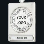 Company Logo and Text Christmas Ornament Template<br><div class="desc">Custom Colours and Fonts - Design Your Own Personalised Christmas Ornament with Your Company Logo and Name Website or Custom Text Promotional Business Christmas Ornaments / Supplies Gift - Add Your Logo - Image - Photo or QR Code / and Name - Company / Website / More - Resize and...</div>