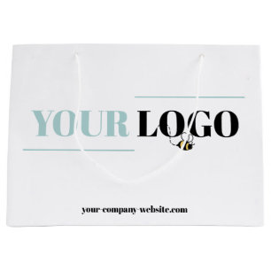 Company Logo and website - Custom Promotional Large Gift Bag