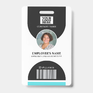 Company Logo Barcode Employee Photo ID Badge