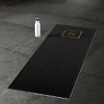 Company logo black classic business studio yoga mat<br><div class="desc">A classic,  timeless black background.  Personalise and add your own business,  company logo.  This mat is also available in our store with place for a rectangle logo and several background colours.
Back: no design or colour.</div>