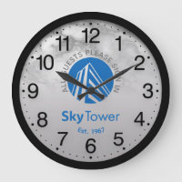 Company Logo Black Grey Marble Name Sky Tower