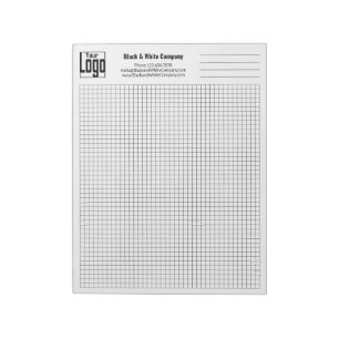 Company Logo Black Grid Graph Notepad