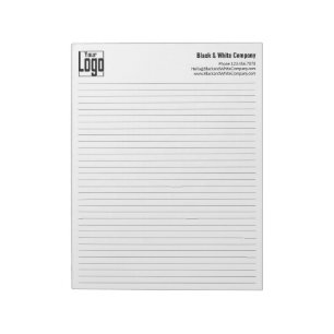 Company Logo Black Lines College Rule Notepad