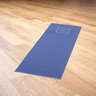 Company logo blue classic business studio yoga mat