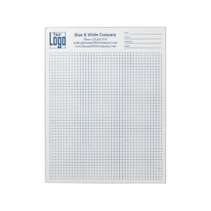 Company Logo Blue Grid Graph Project Identifier Notepad