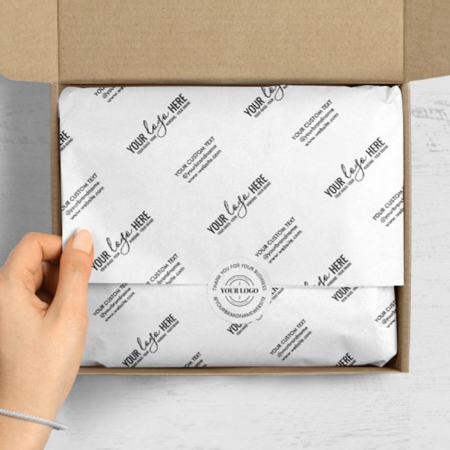 Company Logo Brand Slogan Personalised Business Tissue Paper (Creator Uploaded)