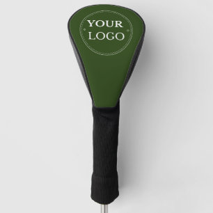 Company Logo Branded Green Black  Golf Head Cover