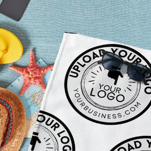 Company Logo Branded Promotional Beach Towel