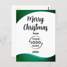 Company Logo Business Holiday Christmas Postcard