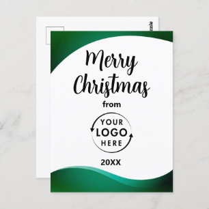 Company Logo Business Holiday Christmas Postcard