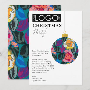 Company Logo Christmas Party Preppy Ornament Xmas Invitation