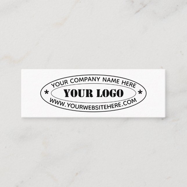 Company Logo Custom Text Business Card Template (Front)