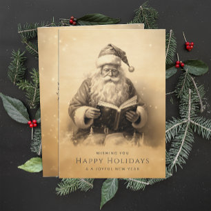 Company Logo Customised Vintage Antique Christmas Holiday Card