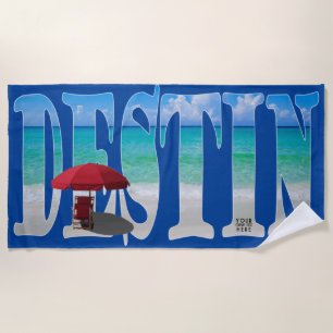 Company Logo Destin Beach Florida Photo Typography Towel