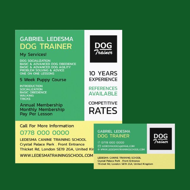 Company Logo, Dog Trainer Business Card (Creator Uploaded)