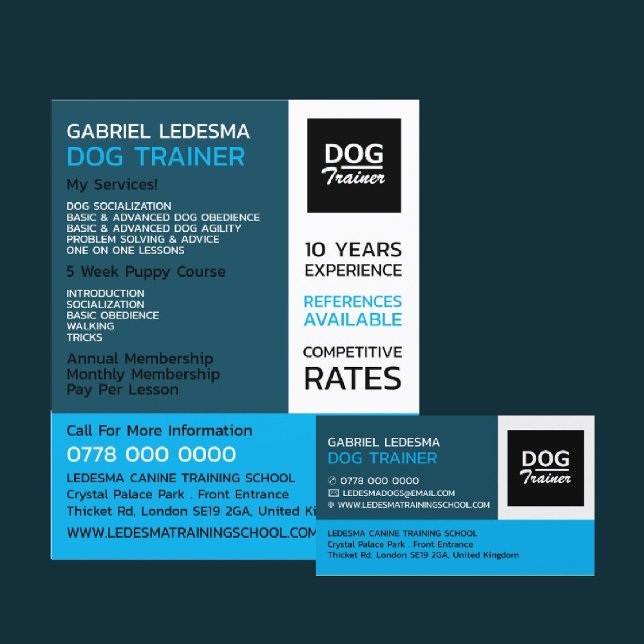 Company Logo, Dog Trainer Business Card (Creator Uploaded)
