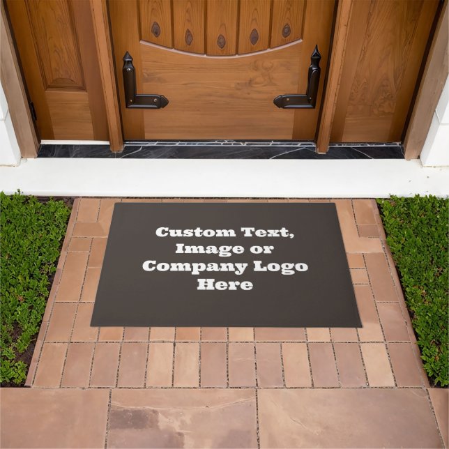 Company Logo Doormat - Custom Grey Welcome Mat (Outdoor)
