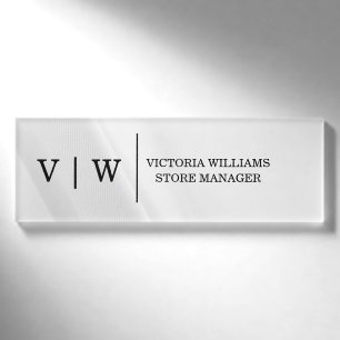 Company Logo Employee magnetic safety pin Name Tag