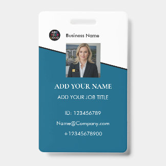 Company Logo Employee Name Badge Photo ID Card